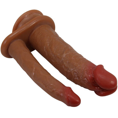 PRETTY LOVE - GORAN REALISTIC NATURAL DOUBLE DILDO MULATTO