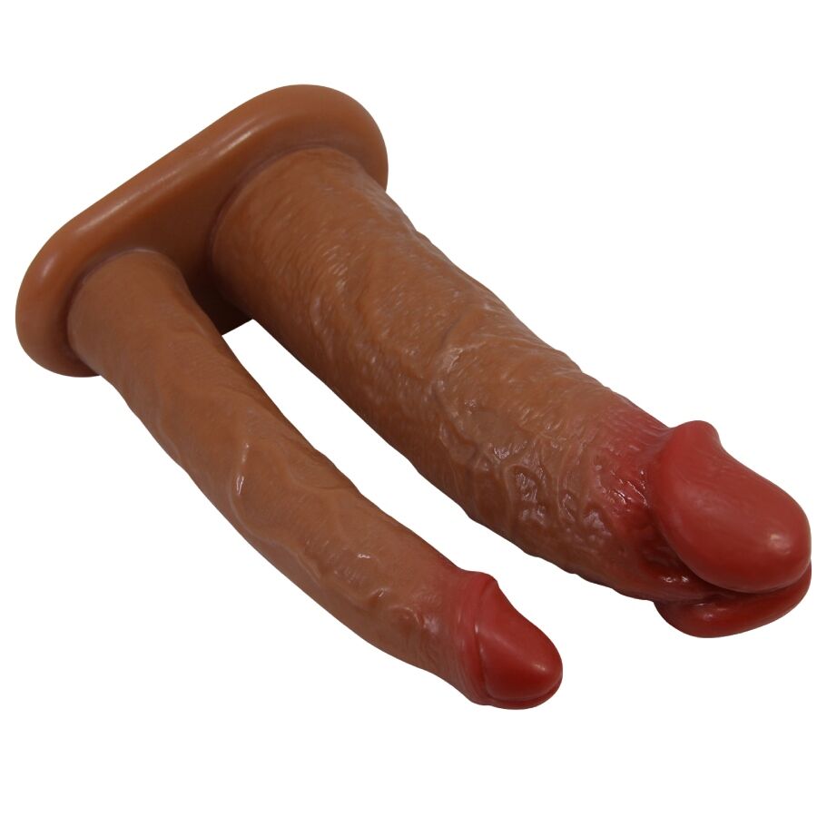PRETTY LOVE - YAIRON DOUBLE SLEEVE FOR PENIS WITH 4 CM EXTENSION MULATTO