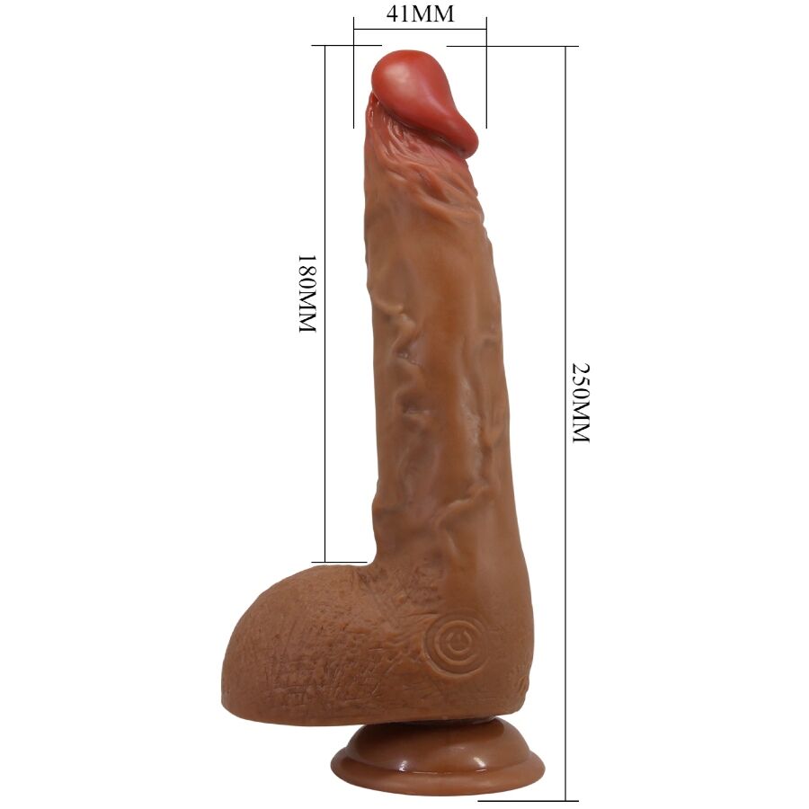 BAILE - BEAUTIFUL WILKS 5 SETTINGS REALISTIC VIBRATOR 25 CM MULATTO