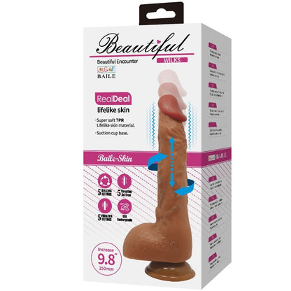 BAILE - BEAUTIFUL WILKS 5 SETTINGS REALISTIC VIBRATOR 25 CM MULATTO