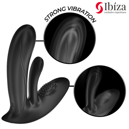 IBIZA - VIBRADOR VESTÍVEL COM ESTIMULAÇÃO DO PONTO G E CLITÓRIS COM CONTROLE REMOTO