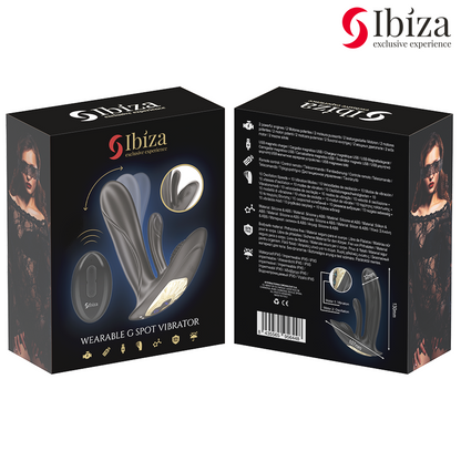 IBIZA - VIBRADOR VESTÍVEL COM ESTIMULAÇÃO DO PONTO G E CLITÓRIS COM CONTROLE REMOTO