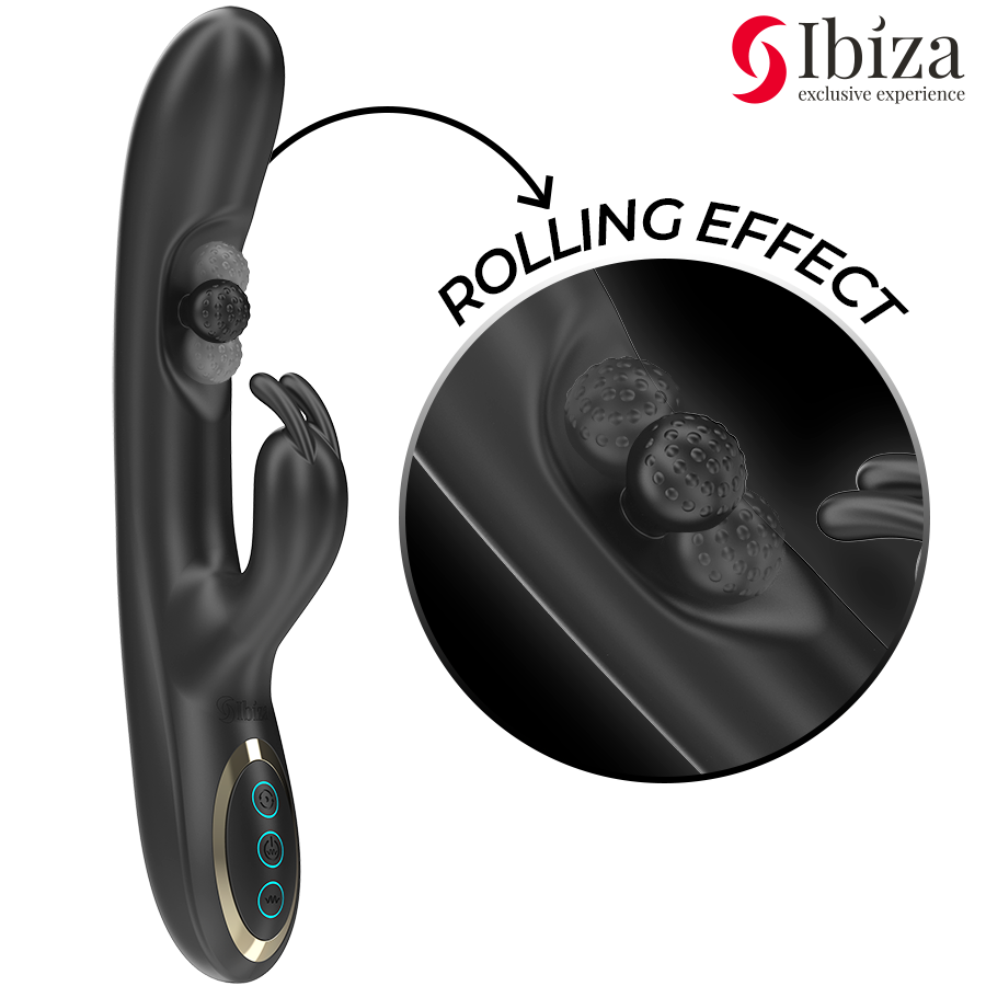 IBIZA - PODEROSO VIBRADOR RABBIT COM PÉROLA ROLANTE MASSAGEADORA