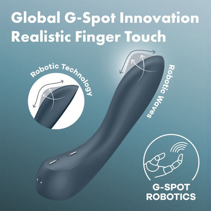 SATISFYER - G-SPOT WAVE 4 PROGRAMA 12 VIBRACIONES VIBRADOR GRIS OSCURO