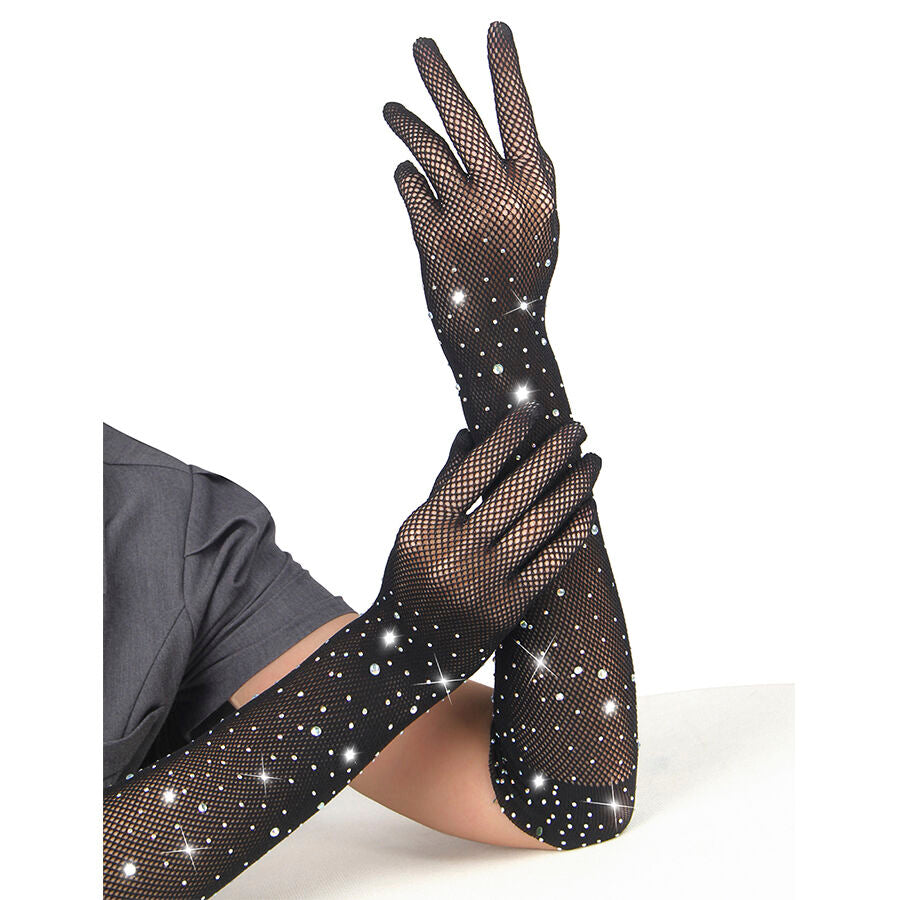 SUBBLIME - 957469 LUVAS SHINE TRANSPARENTES PRETAS S/M