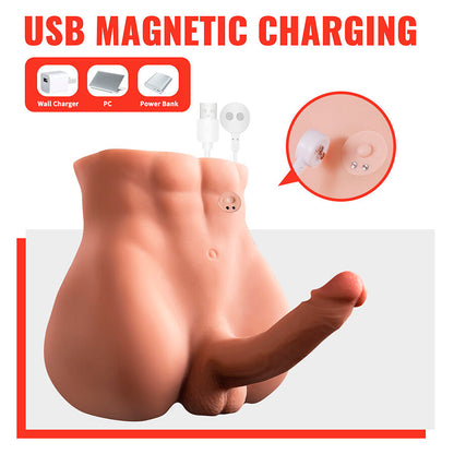 XISE - BERTLETT DILDO ASS DILDO REALISTA E MASTURBADOR ANUS POSIÇÃO FRONTAL COM EMPURRAÇÃO 18 CM