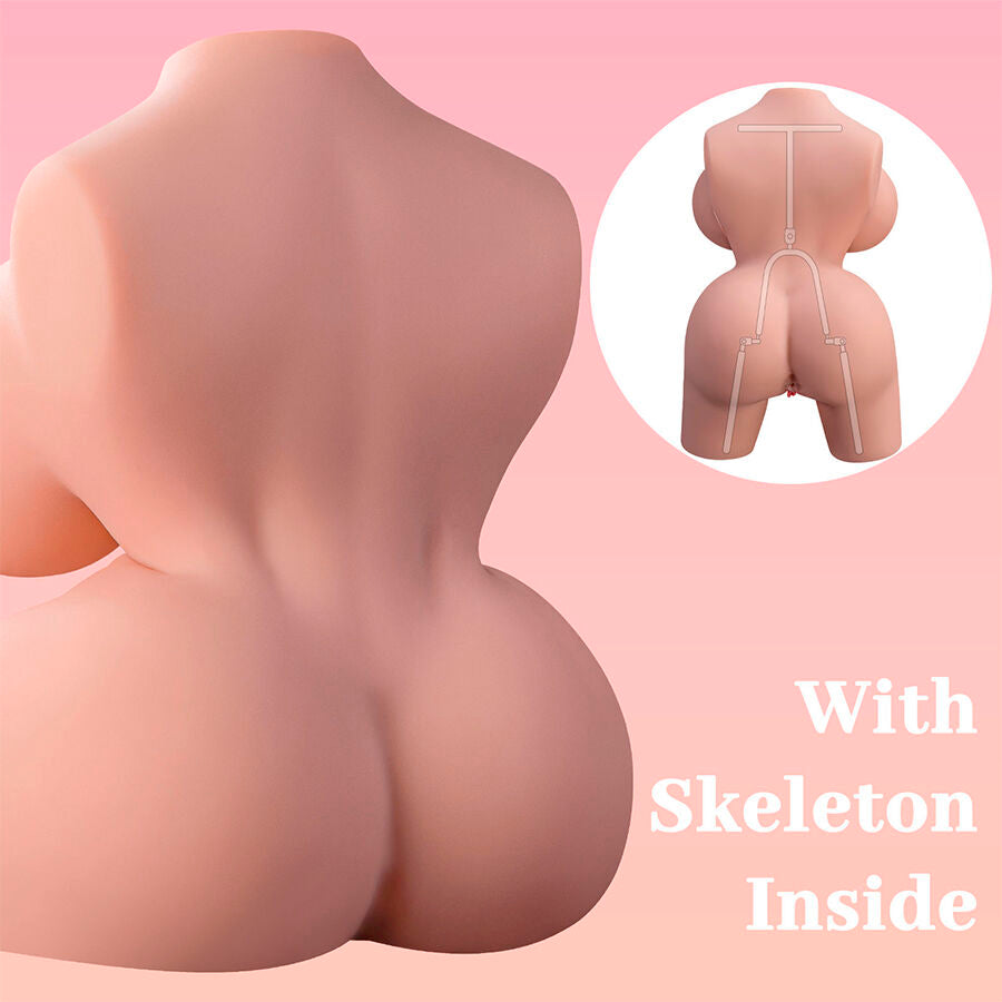 XISE - FRIEDA TORSO FEMININO REALISTA COM VIBRAÇÃO 36 CM
