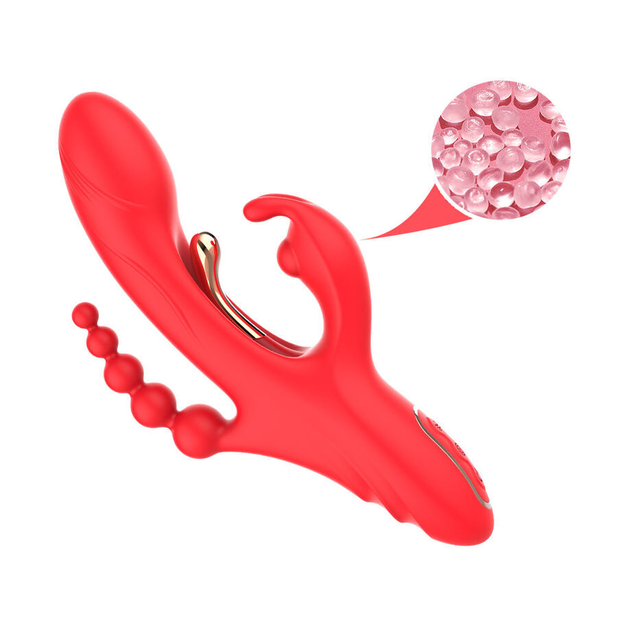 ARMONY - ESTIMULADOR DE PONTO G E CLITÓRIS VIBRADOR VERMELHO