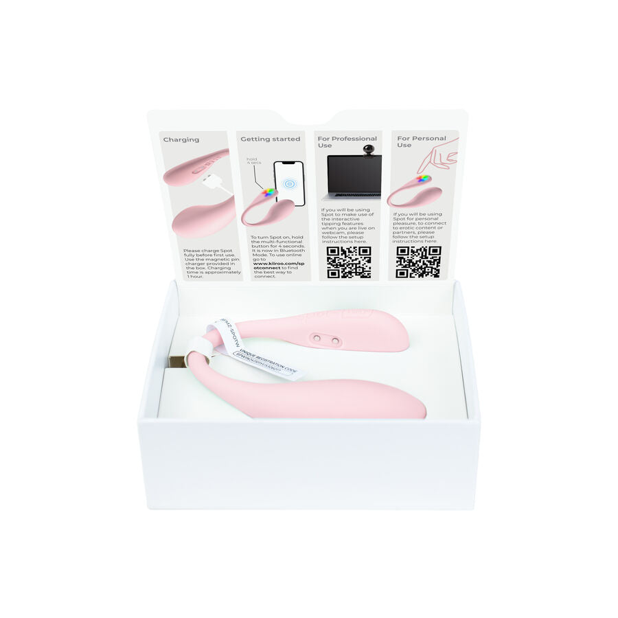 KIIROO - VIBRADOR EM FORMA DE U SPOT KISS ME ROSA