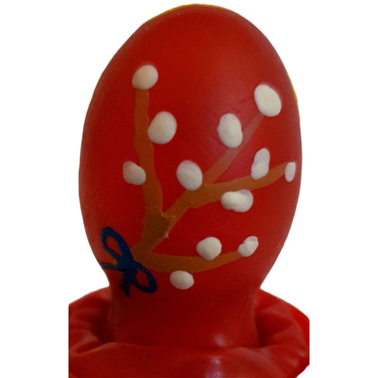 CONDOMERIE - PRESERVATIVOS NOVIDADES PINTADOS À MÃO OVO DE PÁSCOA VERMELHO