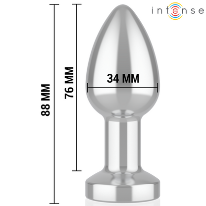 INTENSE - PLUG ANAL 10 VIBRAÇÕES METAL COM CONTROLE REMOTO M