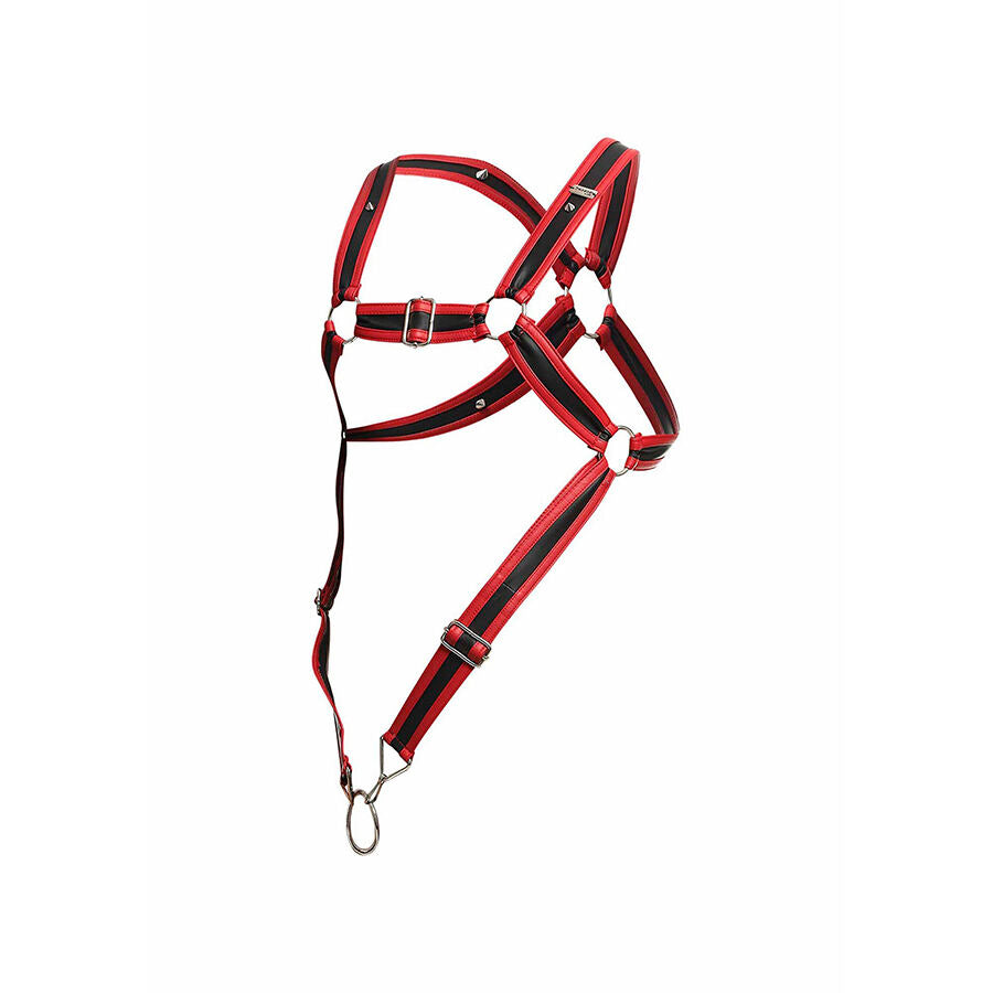 MOB - DNGEON RED CROSSED PENIS HARNESS TAMANHO ÚNICO