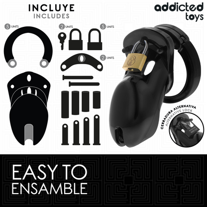 ADDICTED TOYS LOCKED - GAIOLA PARA PÊNIS FORBIDDEN VAULT 10 CM