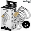 ADDICTED TOYS LOCKED - GAIOLA DE PÊNIS DE METAL COM CÉLULA DE FERRO 5 CM TAMANHO L