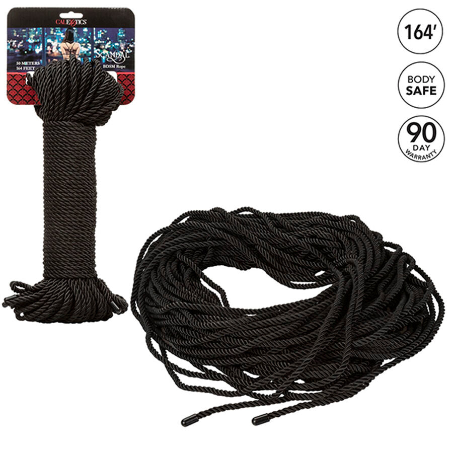 CALEXOTICS - SCANDAL CORDA BDSM PRETA 50 M