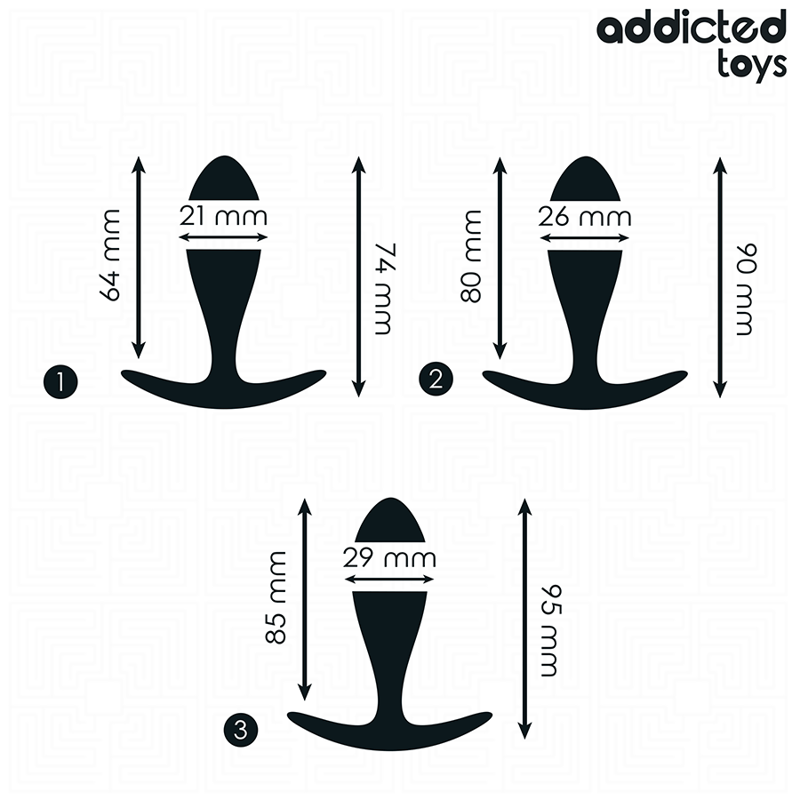 ADDICTED TOYS - CONJUNTO DE 3 PLUG ANAL MODELO 2