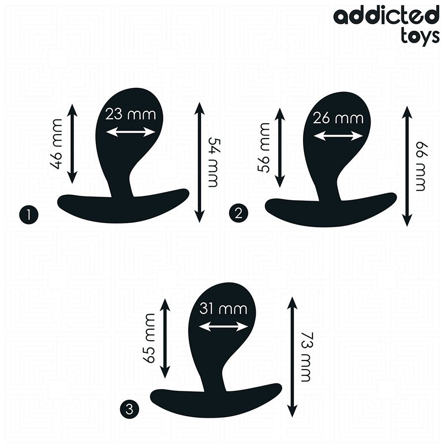 ADDICTED TOYS - CONJUNTO DE 3 PLUG ANAL MODELO 3