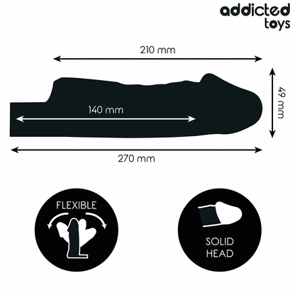 ADDICTED TOYS - BAINHA DE PÊNIS TRANSPARENTE TAMANHO M 27 CM