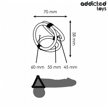 ADDICTED TOYS - ANEL TRIPLO PARA O PÊNIS