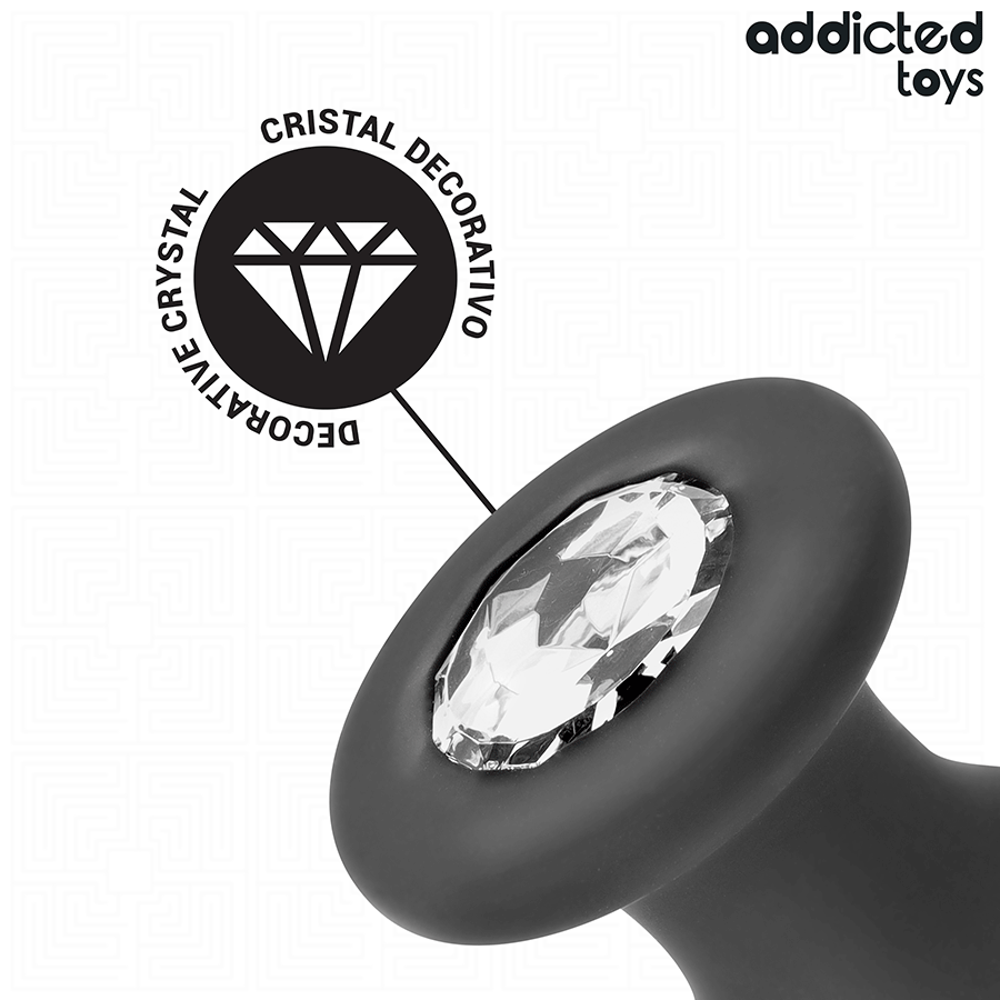 ADDICTED TOYS - PLUG ANAL COM JOIA TAMANHO M 10,4 CM