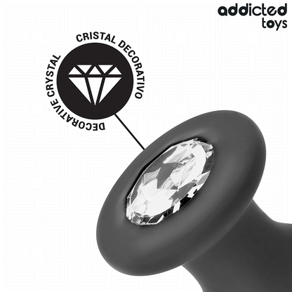 ADDICTED TOYS - PLUG ANAL COM JOIA TAMANHO M 10,4 CM