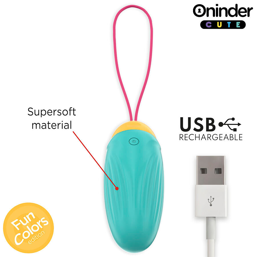 ONINDER CUTE - OVO VIBRATÓRIO PARA PRAZER E AMOR - GEMAS DE SILICONE GIRATÓRIAS - APLICATIVO GRATUITO GLOBAL