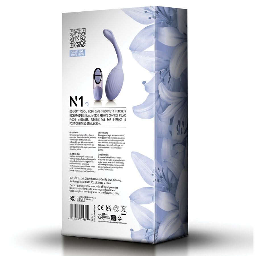 NIYA - N1 MASSAGEADOR PÉLVICO KEGEL COM CONTROLE REMOTO