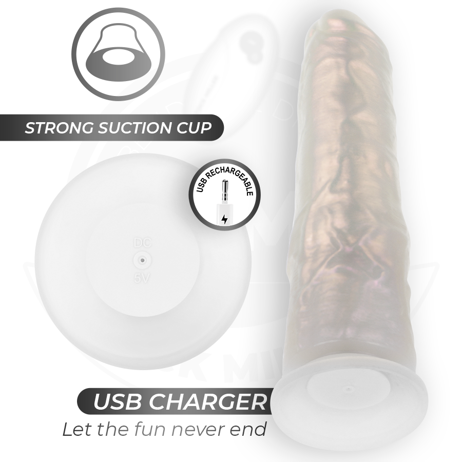 COCK MILLER - DILDO COM VENTOSA, LUZES E VIBRAÇÃO COM CONTROLE REMOTO BRANCO 19,5 CM