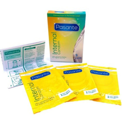 PASANTE - PRESERVATIVO INTERNO SEM LÁTEX 3 UNIDADES