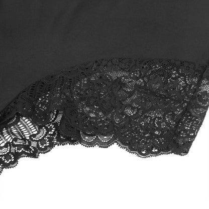 SUBBLIME - BLACK TEDDY FLORAL LACE DETAIL L/XL
