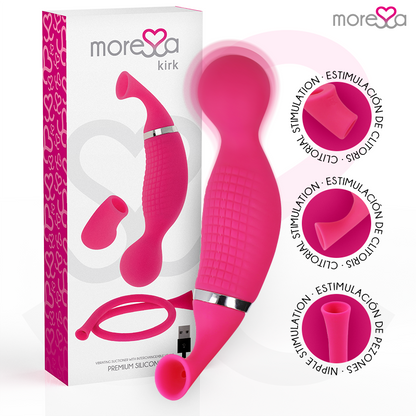 MORESSA - KIRK DUO ONDAS ESTIMULANTES + MASSAGEADOR MULTIFUNCIONAL DE SILICONE PREMIUM RECARREGÁVEL
