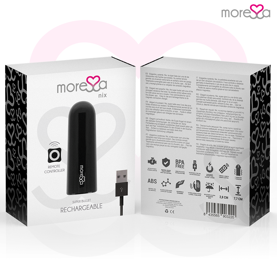 MORESSA - NIX BLACK REMOTE CONTROL VIBRATOR