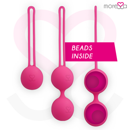 MORESSA - SET OSIAN DE SILICONA PREMIUM ROSA (Osian Uno - 51 g | Osian Dos - 101 g | Osian Tres 85 g)