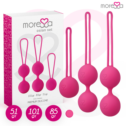 MORESSA - SET OSIAN DE SILICONA PREMIUM ROSA (Osian Uno - 51 g | Osian Dos - 101 g | Osian Tres 85 g)