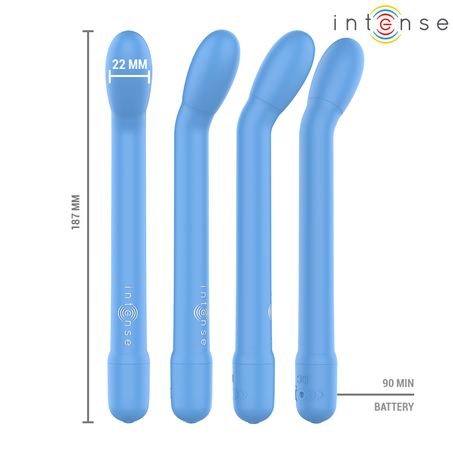 INTENSE - ESTIMULADOR DE PONTO G RECARREGÁVEL KARLIE AZUL