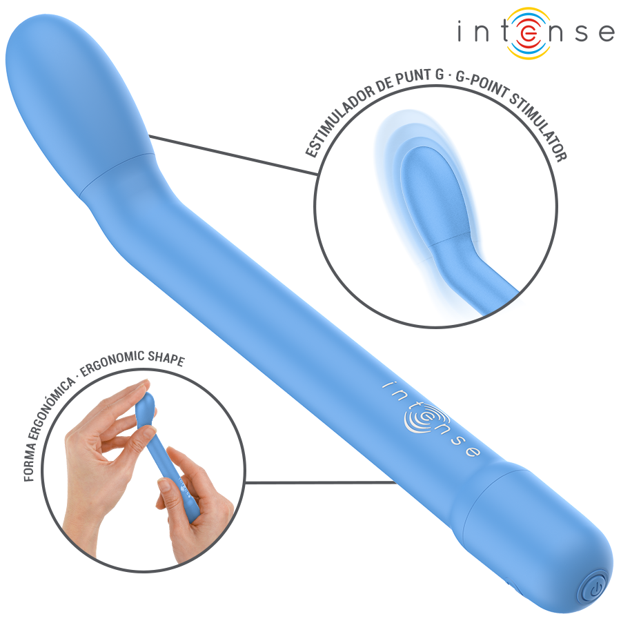 INTENSE - ESTIMULADOR DE PONTO G RECARREGÁVEL KARLIE AZUL