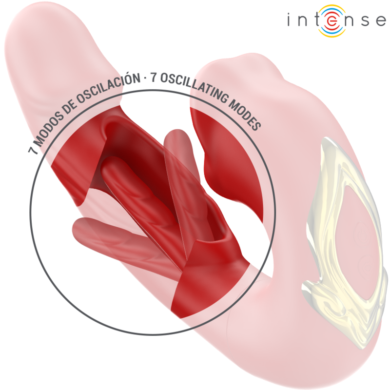 INTENSE - NATHY VIBRADOR DUPLO COM BOCA ESTIMULANTE MULTIFUNÇÕES VERMELHO
