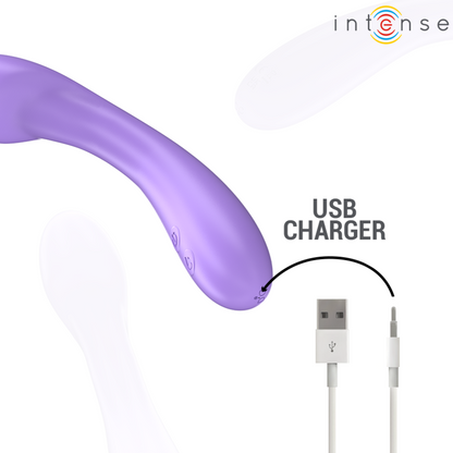 INTENSE - VIBRADOR BECKY 19 CM AQUECÍVEL 7 VIBRAÇÕES ROXO