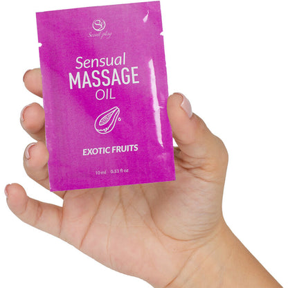 SECRETPLAY - ÓLEO DE MASSAGEM DE FRUTAS EXÓTICAS EM DOSE ÚNICA 10 ML