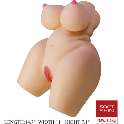 CRAZY BULL - GRACE TRONCO FEMININO REALISTA VAGINA E ANAL 7,5 KG
