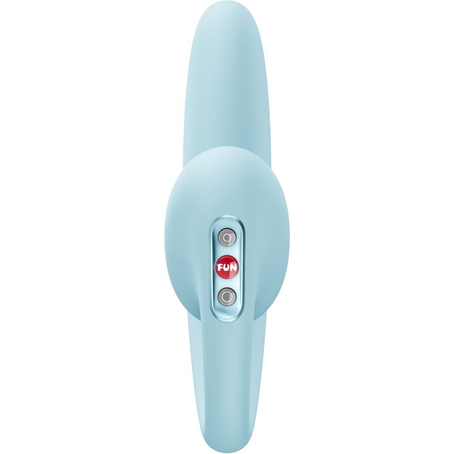 FUN FACTORY - CRESCENDO VIBRADOR DE DUPLA PULSAÇÃO DE AR INSERÍVEL AZUL GELO