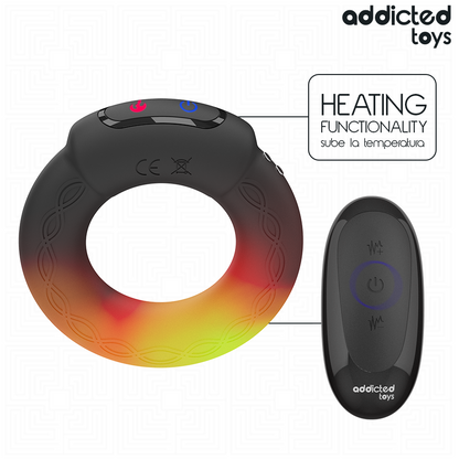 ADDICTED TOYS - ANEL PÊNICO VIBRANTE COM EFEITO DE AQUECIMENTO E CONTROLE REMOTO
