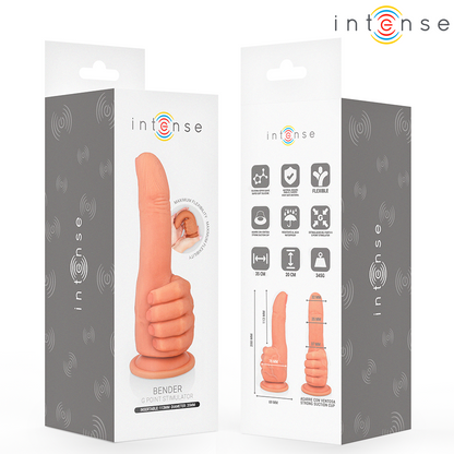 INTENSE - BENDER ESTIMULADOR DE PONTO G MÃO FLEXÍVEL 11,3 CM