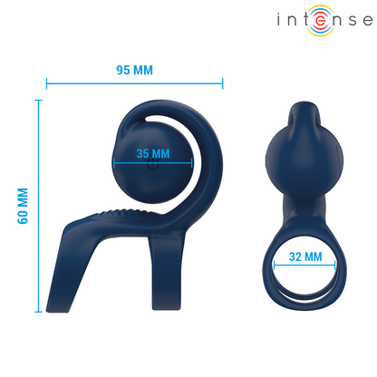 INTENSE  - ANEL PENIANO TYSON COM BOLA VIBRATÓRIA Ø 3,2 CM