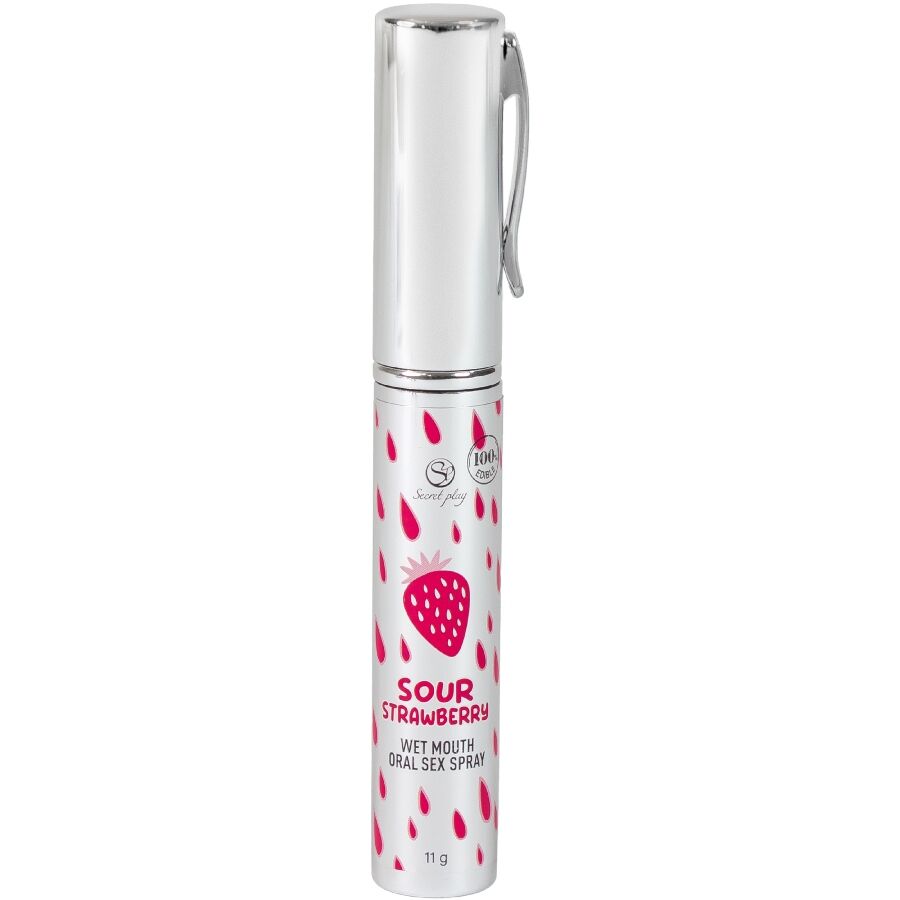 SECRETPLAY - SPRAY PARA SEXO ORAL COM SABOR DE MORANGO AZEDO