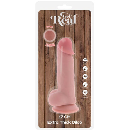 GET REAL - PÊNIS REALISTA DE LUXO COM TESTÍCULOS EXTRA GROSSOS DE 17 CM