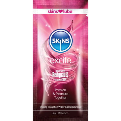 SKINS - EXCITE LUBRIFICANTE À BASE DE ÁGUA DOSE ÚNICA 5 ML
