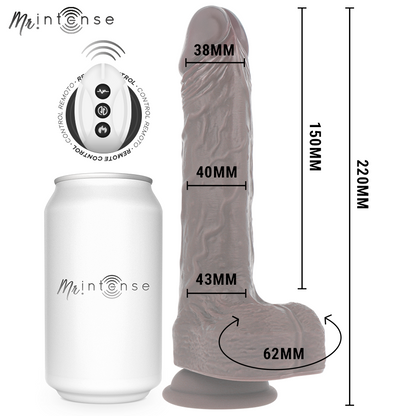 MR INTENSE - MATT REALISTA MULTIFUNCIONAL COM VIBRAÇÃO PARA CIMA E PARA BAIXO, CONTROLE REMOTO, 22 CM -O- 4 CM