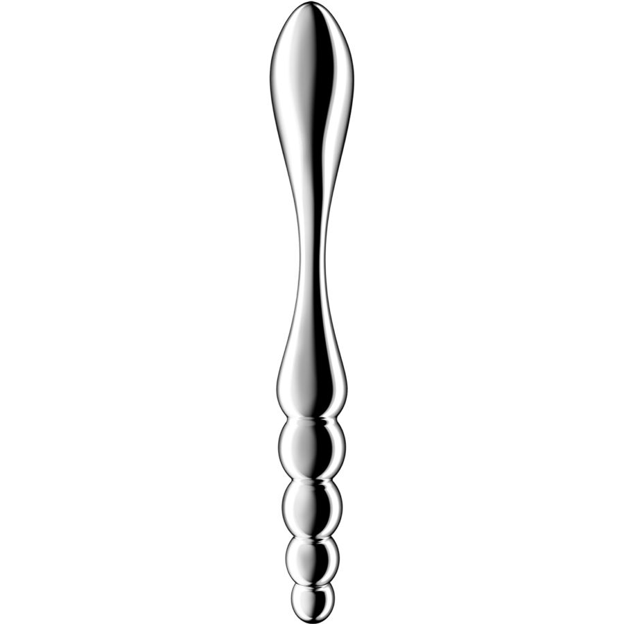 SATISFYER - STAR FORCE 1 DILDO DE AÇO INOXIDÁVEL COM DUAS EXTREMIDADES