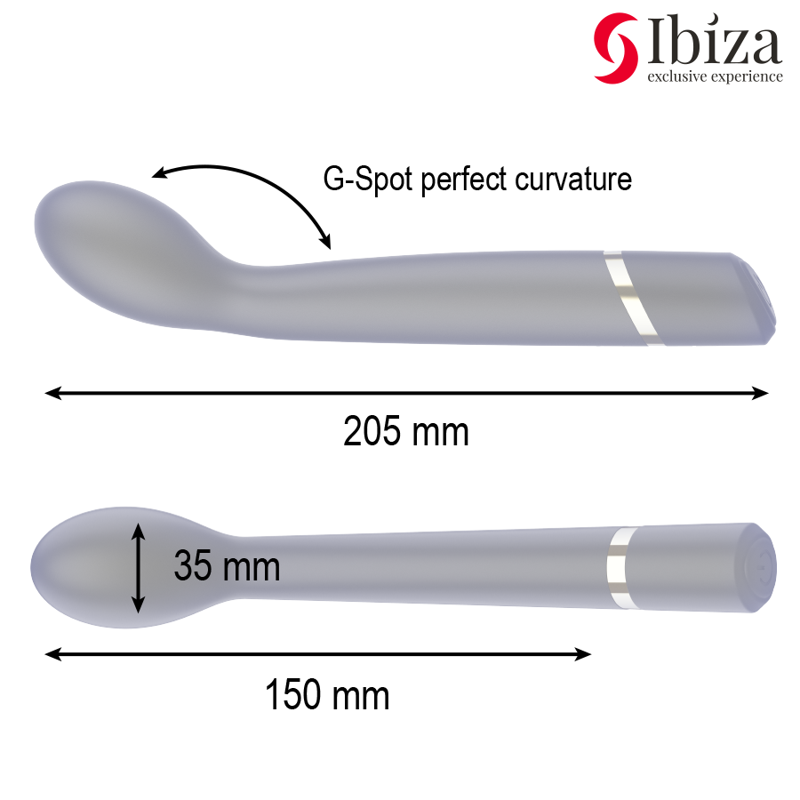 IBIZA - VIBRADOR DE PONTO G 10 VIBRAÇÕES RECARREGÁVEL